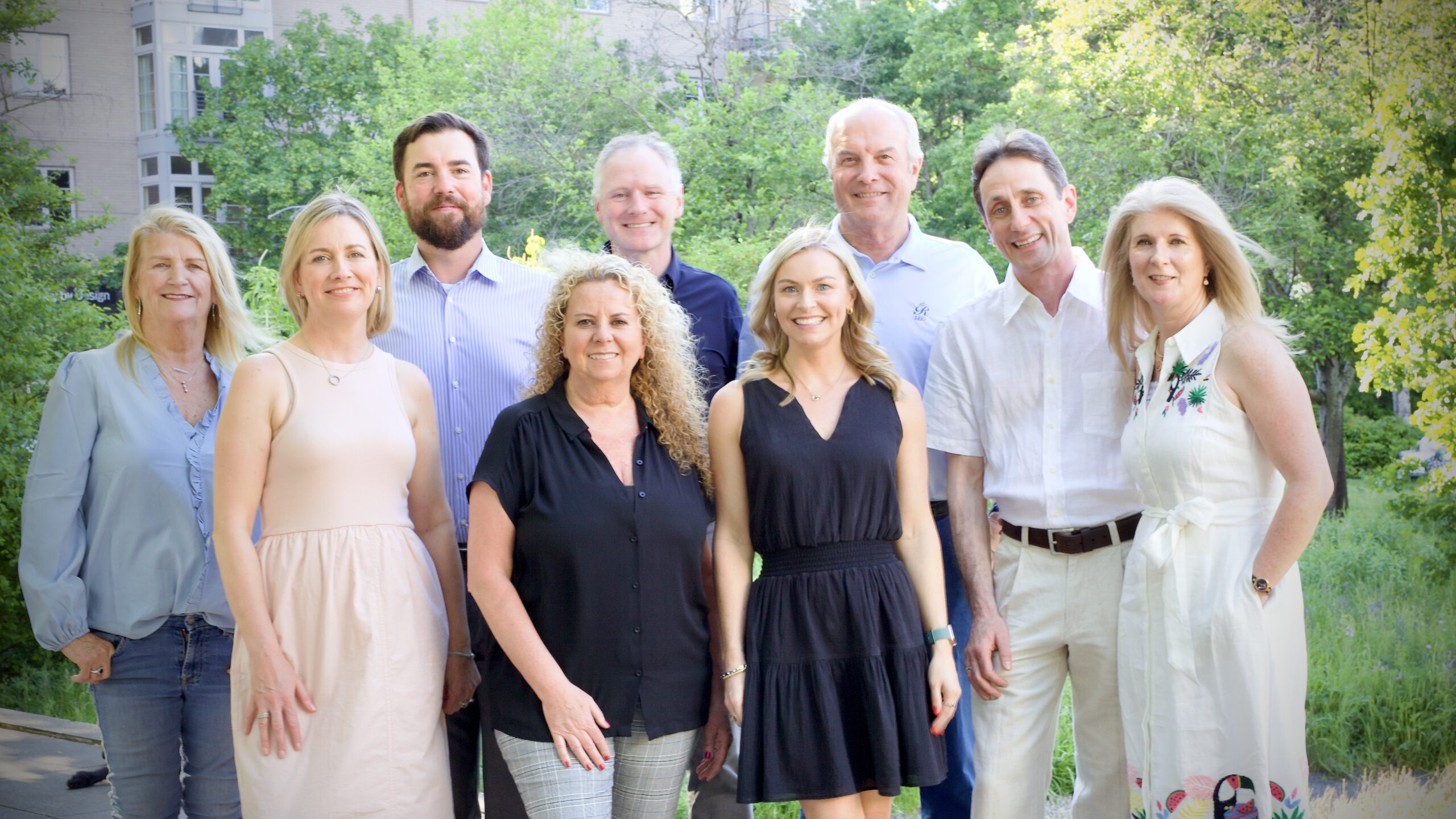 Nine People Standing